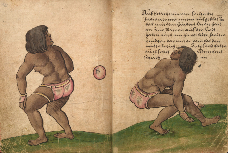 Mesoamerikanisches Ballspiel (Trachtenbuch des Christoph Weiditz)
